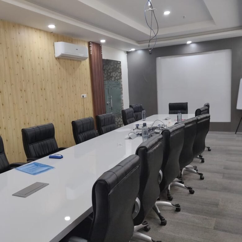 Grade A corporate office interior with workstations in Sector 74 Mohali